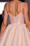 Blush Corset Short A Line Homecoming Dress
