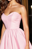 Pink Sweetheart Corset A Line Short Homecoming Dress