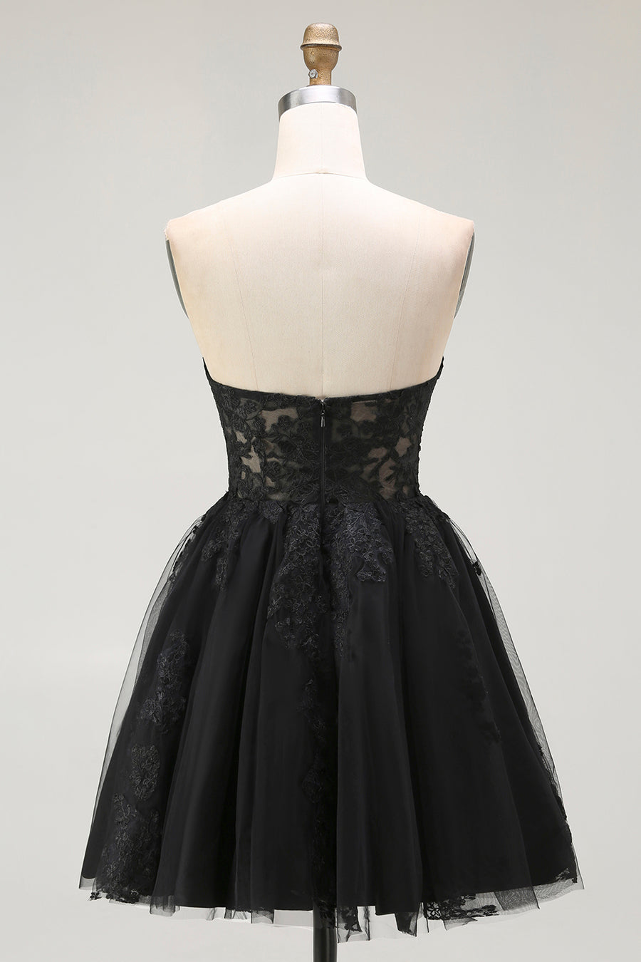 megan moroney homecoming dress Black See Through Homecoming Prom Dresses, Little Black Dress, Afforda –  SposaDresses main image 0