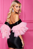 Black Off The Shoulder Bodycon Homecoming Dress