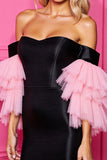 Black Off The Shoulder Bodycon Homecoming Dress