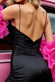 Black Ruffled Bodycon Mini Homecoming Dress