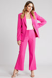 Single Breasted 2 Piece Fuchsia Work Suit