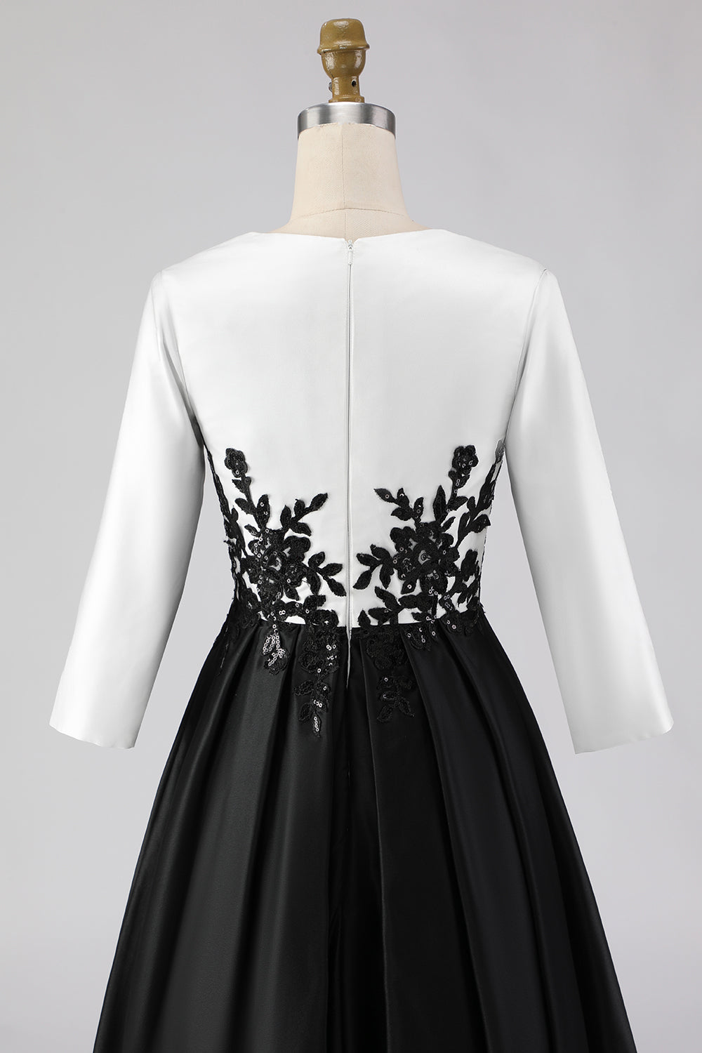ZAPAKA Women Black and White Mother of the Bride Dress wth Appliques Half Sleeve A Line High Low Wedding Guest Dress ZAPAKA Women Black and White Mother of the Bride Dress wth Appliques Half Sleeve A Line High Low Wedding Guest Dress