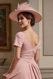 Dusty Sage Ruched A Line Midi Mother Of The Bride Dress