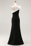 Black Mermaid Satin Long Formal Dress
