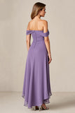 Tahiti A Line Ruched Ankle Length Mother of the Bride Dress with Ruffles