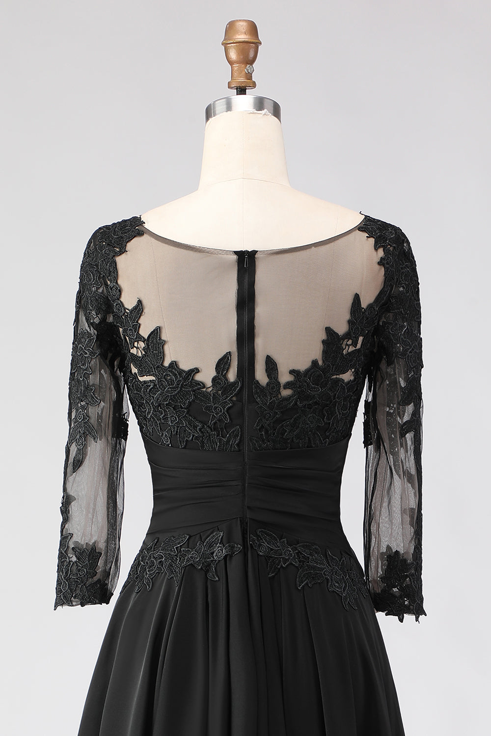 ZAPAKA Women Black Mother of the Bride Dress with Appliques A Line 3/4 Sleeve Tea Length Wedding Guest Dress, Black / US16W ZAPAKA Women Black Mother of the Bride Dress with Appliques A Line 3/4 Sleeve Tea Length Wedding Guest Dress, Black / US16W