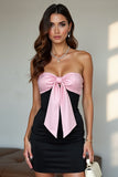Black Bodycon Strapless Homecoming Dress