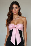 Black Bodycon Strapless Homecoming Dress