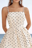 Ivory Matte Satin A Line Summer Dress
