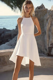 Halter Chiffon A Line Sleeveless Graduation Dress