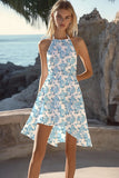 Halter Chiffon A Line Sleeveless Graduation Dress