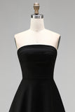 Black and White Asymmetrical High‑Low Ruffled Hem Short Formal Dress