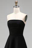 Black and White Asymmetrical High‑Low Ruffled Hem Short Formal Dress