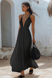 White A Line Spaghetti Straps Chiffon Long Holiday Dress
