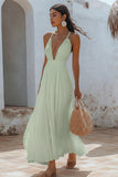 White A Line Spaghetti Straps Chiffon Long Holiday Dress