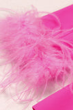 Fuchsia 2-Piece Peak Lapel  Women Prom Suits with Feather