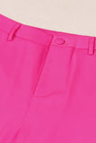 Fuchsia 2-Piece Peak Lapel  Women Prom Suits with Feather