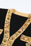 Black 2-Piece Women Suits with Rhinestones
