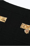 Black 2-Piece Women Suits with Rhinestones