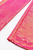 Sparkly Fuchsia 2-Piece Peak Lapel Women Suits with Pockets