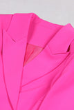 Black 2-Piece Peak Lapel Short Women Prom Suits with Feather