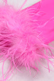 Black 2-Piece Peak Lapel Short Women Prom Suits with Feather