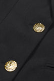 Black Peak Lapel Single Breasted Women Blazer