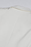 White Peak Lapel Single Breasted Women Prom Blazer with Sequins