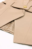 White Peak Lapel Sleeveless Satin Women Blazer