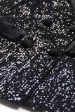 Sparkly Black Sequins Peak Lapel Double Breasted Women Prom Blazer