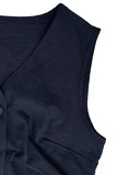 Navy 2-Piece Satin Sleeveless Women Prom Suits