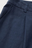 Navy 2-Piece Satin Sleeveless Women Prom Suits