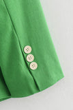 Green 2 Piece Peak Lapel Double Breasted Women Prom Suits