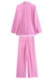 Pink 2-Piece Notched Lapel Women Prom Suits