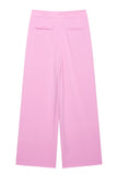 Pink 2 Piece Peak Lapel Women Prom Suits with Strings