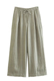 Grey Green 2-Piece Notched Lpael Sleeveless Women Prom Suits