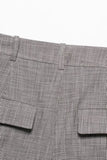 Grey 2-Piece Notched Lapel Women Prom Suits with Belts