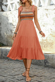 Light Khaki A Line Summer Dress with Bow
