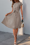 Green Floral A Line Midi Summer Dress
