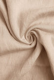 Khaki V-Neck A Line Midi Summer Dress