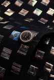 Sparkly Plaid Notched Lapel One Button Men's Blazer
