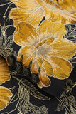 Printed Flower Black Notched Lapel Men's Prom Blazer