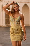 Strapless Bodycon Beaded Grape Homecoming Dress with Rhinestones