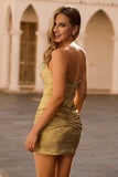 Strapless Bodycon Beaded Grape Homecoming Dress with Rhinestones