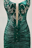 Strapless Bodycon Beaded Grape Homecoming Dress with Rhinestones