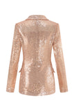 Sparkly Golden 2 Piece Sequins Holiday Suits