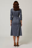 Sparkly Sequins V Neck Midi Work Dress