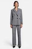 Grey Notched Lapel Single Breasted 2 Piece Women Suits